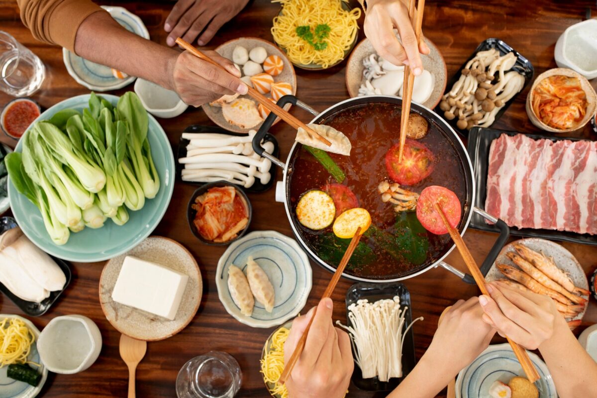 Family enjoys Hotpot together during Tet Holiday.